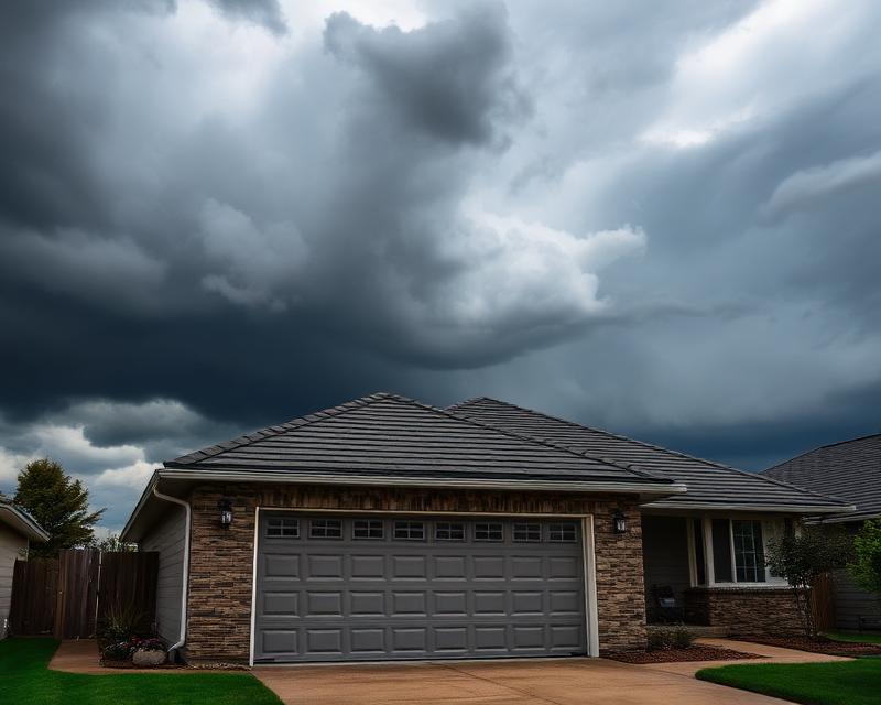 Reinforced garage door withstanding storm conditions